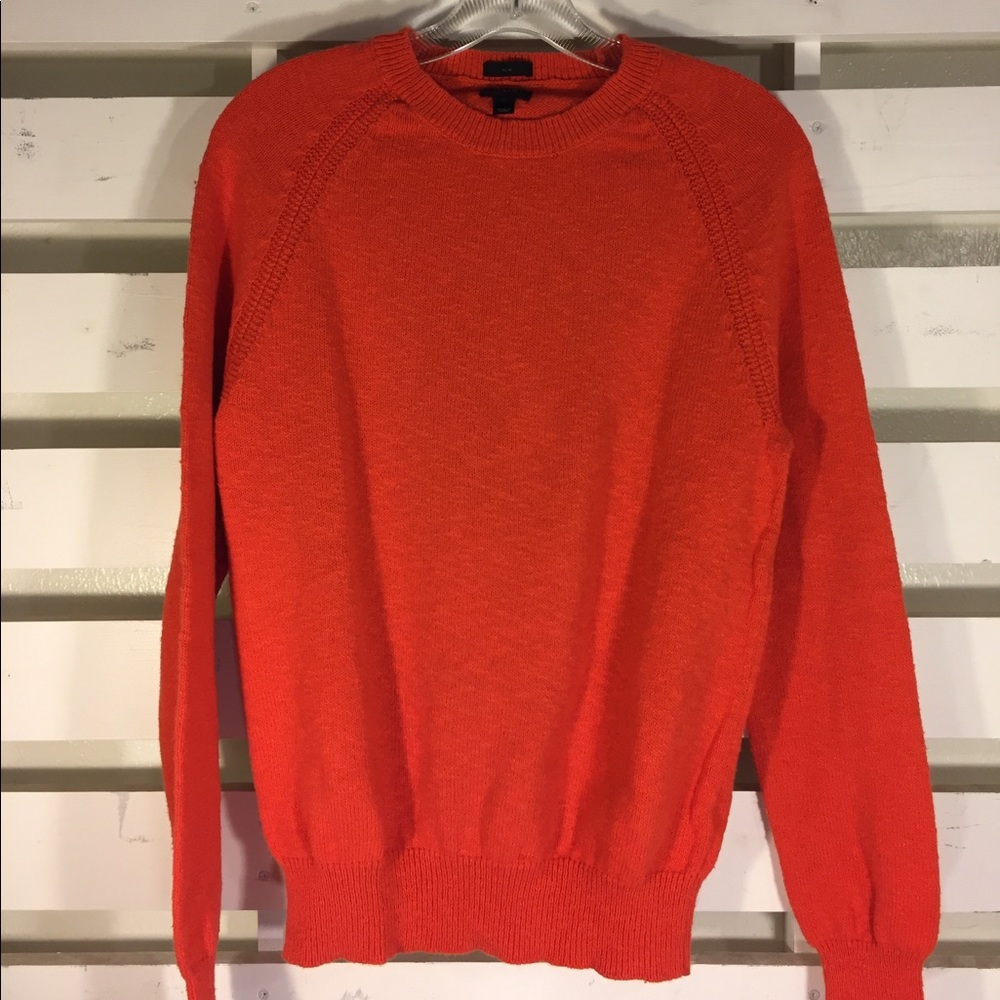 JCrew orange sweater